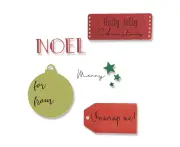 Sizzix Framelits Die Set 5PK w/6PK Stamps - Holly Jolly Christmas*