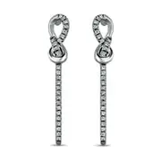 0.2 CT. T.W. Diamond Infinity Loop Drop Earrings in Sterling Silver