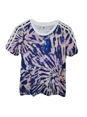 NWT Adidas Tie Dye Three Stripe Trefoil Tee Small