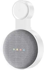[honecumi] Wall Mount for Google Nest Mini (2nd Generation) Audio | Bracket Wall Mount Stand Holder for Google Nest Mini Speaker Assistant, Cable Management Space Saving Socket Stand- Elegant White
