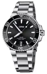 Oris Aquis Date Automatic Steel Black Dial Divers Mens Watch 733 7732 4134-MB