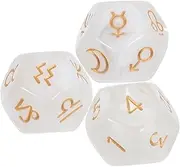 NAMOARLY 3 Pcs Dice Game Dice White Acrylic