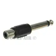 RCA Female Jack to 1/4" 6.35mm Mono Male Plug Audio Converter Cable Cord Adapter