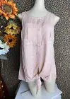 DOE & RAEMauve Button Down Front Pockets & Tie Sleeveless Top NWT | SMALL |