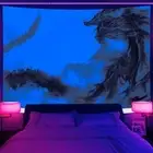 Ink Dragon Large Wall Art Poster Blacklight Tapestry UV Reactive Wall Hanging