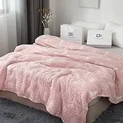 Four Layers Cotton Gauze Towel Blanket for Siesta Travel Air Conditioning Bedsheet Summer Comfortable Soft Terry Blankets,Pink Style E,200x230cm