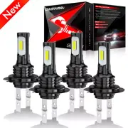 For Smart Fortwo 2008-2015 - 4X H7+H7 LED Headlight High Low Bulbs Kit 6000K (for: Smart)