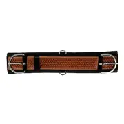 PONY GIRTH Showman Basketweave Tooled Straight Neoprene Bottom 4"W x 1/2" Thick