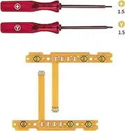 Mcbazel 4 in1 Replacement SL SR Left Right Sync Button Ribbon Flex Cable and Tri-Wing & Philips Screwdriver Set for Nintendo Switch NS Joy-Con Controller Repair Spare Parts