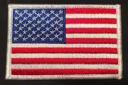 AMERICAN FLAG PATCH flag patch WHITE BORDER US UNITED STATES flag patch 3 5/8"