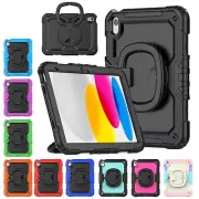 For New Apple iPad A16 11-inch 2025 / 10th Handle Ring Stand Survivor Case Cover