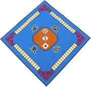 Abaodam 1pc Table Cover Mahjong Poker Mahjong Table Cloth Majong Western Mahjong Game Mat Table Games Mahjong Table Mat Edge Green Mahjong Play Mat Mahjong Cover 78x78cm Mahjong Mat Blue