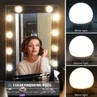 10 LED Hollywood Makeup Mirror Light 3 Color Dimmable LED Bulb USB Charge>દ