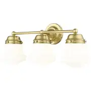 Z-Lite 735-3V-LG Vaughn 3 Light 22.5 inch Luxe Gold Vanity Wall Light