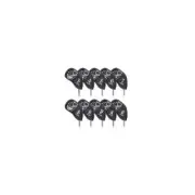 ***BRAND NEW*** Mytag Black Skulls Iron Covers 10pc (3-9,P,A,S) PU Leather
