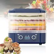 Electric Food Dryer & Dehydra,3/5 Layer Meat Drying Machine 360° Airflow，Microcomputer control，Adjustable Tempe 35-70 ℃ & 48H Timer,Dried Processer for Home Fruits, Vegetables, Meat, Seafood