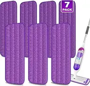 7 Pack Reusable Mop Pads for Spray Mop -MEXERRIS Microfibre Mops Refills Wet Mop Pads Washable Household Replacement Mop Pads Compatible with 13''-15'' Spray Mop Floor Mop