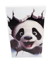 RYO Panda Bear Reg. King Size Push-N-Open Plastic White Cigarette Case