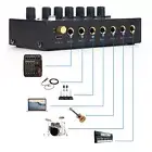 (UK Plug)Sound Mixer Ultra Compact Metal Low Noise 6 Channel Stereo Line JF