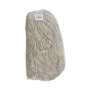 Boardwalk CM22024 24 oz. Lie-Flat Cotton Fiber Mop Heads - White (12/CT) New