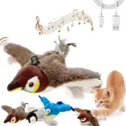 1x Cat Toys Chirping Bird Interactive Electronic Pet Toy Lifelike Sound Gift New