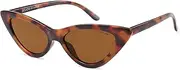 [SOJOS] Retro Vintage Narrow Cat Eye Sunglasses for Women Clout Goggles Plastic Frame SJ2044