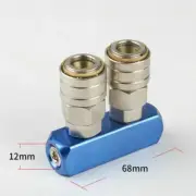 G 1/4 Air Hose Steel Coupler Distribution Block Line Resolver Manifold with Plug