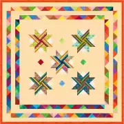VIVACIOUS - 56.6" x 56.6" - Pre-cut Quilt Kit by Quilt-Addicts Lap*