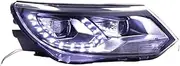 Car Styling Compatible For VW T/igu/an Headlights 2009 2010-2012 Tiguan LED Headlight DRL Bi Xenon Lens High Low Beam Parking Fog Lamp(4300K White Yellow,55W)