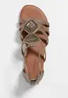 Maurices Sandals Size 11M Gray Eden Gladiator With Beadings And Sequins Flat New
