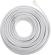 Gadpiparty Telephone Cable Extension Cord Landline Wire for Telephones Fax Machines and Modems Transmission No Crosstalk Durable and Reliable Telephone