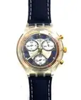 NEW Swatch Chrono Watch BLUE HORIZON SCK108 NOS 1995 New Battery WORKS!!