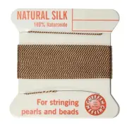 Griffin Silk Beading Cord-2 Meters-Size 4-Beige-Stringing Beads- 2 pks