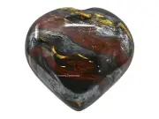 Iron Tiger Eye Crystal Heart Palm Stone