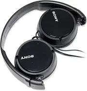 SONY Over Ear Best Stereo Extra Bass Portable Headphones Headset for Apple iPhone iPod / Samsung Galaxy / mp3 Player / 3.5mm Jack Plug Cell Phone (Black)
