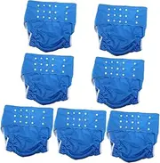 NOLITOY 7 Pcs Adult Cloth Diapers Adult Nappy Pants Diaper for Adults Unisex Cloth Diaper Adults Reusable Diapers Cotton Adult Nappy Diaper Adult Diaper Old Man Diaper Brushed Lining Blue