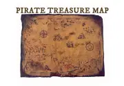 Treasure Maps Distressed Reproduction Replica Art Print Pirate Map World Maps