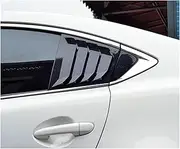 Side Air Outlet Deflector Scoop Louver Guard Car Side Rear Window Louver Louver Cover Trim Compatible for Mazda 6 Atenza 2014-2020(Carbon Fiber b)