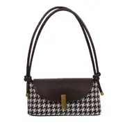 Women Plaid Pattern Flap Small Party Street Tote Vintage Tie Strap Crossbody Bag Fashion Exquisite Shopping Bag