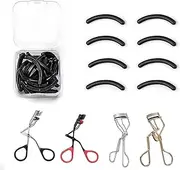 UWSTE 48Pcs Eyelash Curler Refills for Shiseido, Silicone Lash Curler Refills Compatible with Shiseido, Universal Eye Lash Curler Replacement (Black)