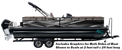 Intersecting Gray White Lines Graphic Kit Decal Fishing Boat Wrap Pontoon Vinyl