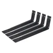 4pcs Black Shelf Bracket 18 inch L Floating Shelf Bracket for Shelves