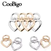 Metal Heart Shape Swivel Snap Lobster Clasp hook For Key Ring KeyChain Pendant