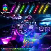 36 LED 4PCS Car Interior Atmosphere Neon Lights Strip Music Control + IR Remote