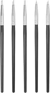 5pcs Clay Sculpting Tool Set, Clay Sculpting Shaper Rubber Tip Shaping Pottery Clay Pen Shaping Carving Tool for Ceramic Sculpture Polymer Clay, White