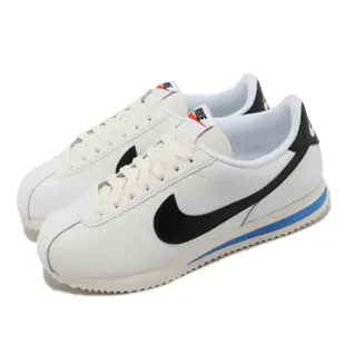 【NIKE 耐吉】休閒鞋 Wmns Cortez 女鞋 男鞋 白 藍 阿甘鞋 皮革 基本款 運動鞋(DN1791-100)