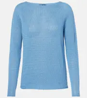 ['S Max Mara] 'S Max Mara Giolino linen sweater UK 14 blue
