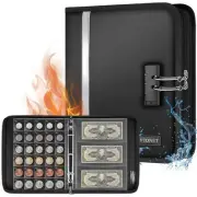 Coin Collection Book Holder for Collectors, Fireproof Coin Collection Supplie...