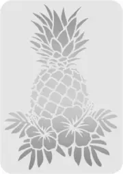 7"x10" Clear Plastic Stencil - Pineapple (MC272)-