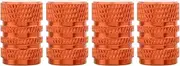 TOMALL Orange Round Style Aluminum Tire Valve Stem Caps for Auto Car Motorcycles
